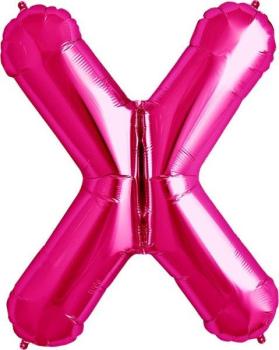 Balão Foil 16" Letra X - Rosa
