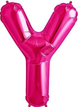 16" Letter Y Foil Balloon - Pink