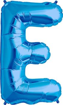 16" Letter E Foil Balloon - Blue