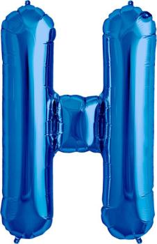 16" Letter H Foil Balloon - Blue