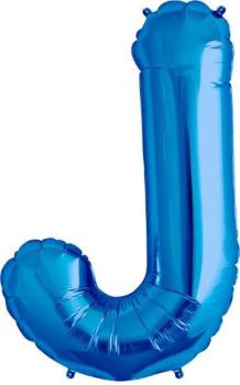 16" Letter J Foil Balloon - Blue