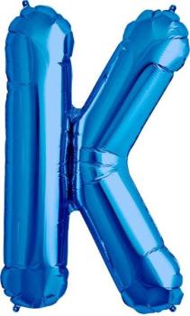 16" Letter K Foil Balloon - Blue