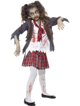 Zombie School Girl Costume - Size 10/12 Smiffys
