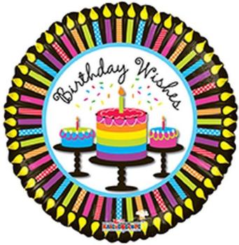 Balão Foil 18" Birthday Wishes