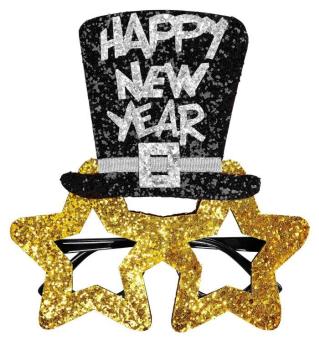 Óculos Happy New Year Ouro