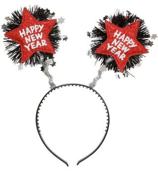 Red Happy New Year Headband Widmann