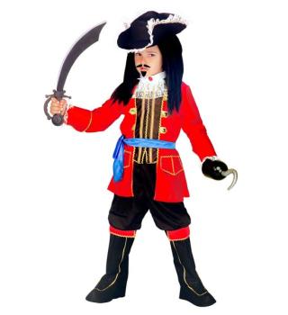 Fato Capitão Pirata - Tamanho 5-7 Anos