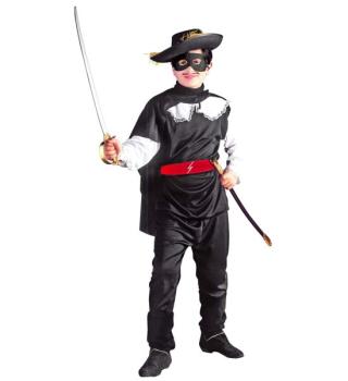 Zorro Costume - Size 5-7 Years