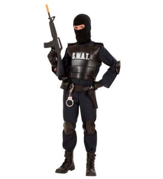 SWAT Agent Costume - Size 8-10 Years Widmann