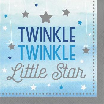 One Little Star Napkins - Blue Creative Converting