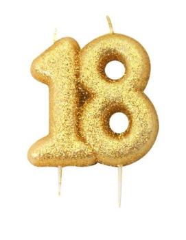 Glitter Candle 18 - Gold Anniversary House
