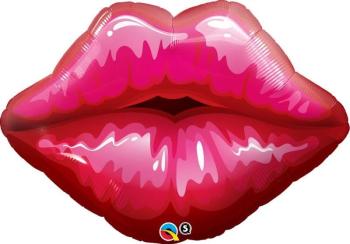30" Red Lips Foil Balloon