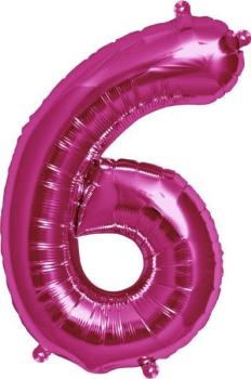 16" Foil Balloon nº 6 - Pink NorthStar