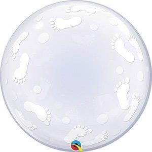 Deco Bubble 24" Baby Footprints