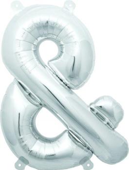Foil Balloon 16" Symbol & - Silver