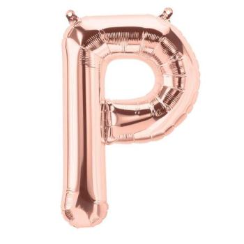 16" Letter P Foil Balloon - Rose Gold