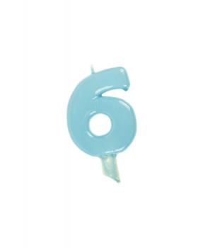 Candle 9.5cm nº 6 - Baby Blue