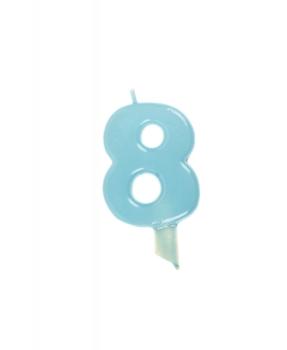 Candle 9.5cm nº 8 - Baby Blue