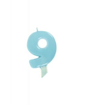 Candle 9.5cm nº 9 - Baby Blue