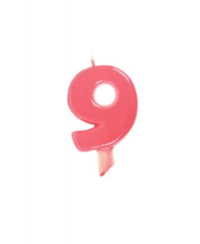Candle 9.5cm nº 9 - Pink
