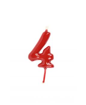 Candle 6cm nº4 - Red