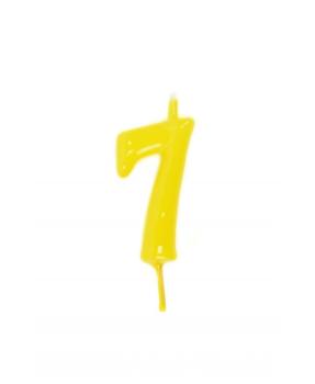 Vela 6cm nº7 - Amarelo