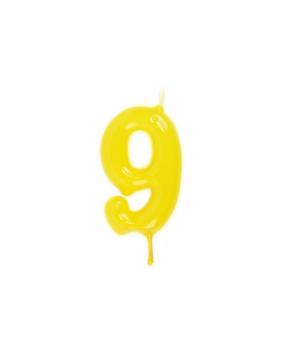 Vela 6cm nº9 - Amarelo