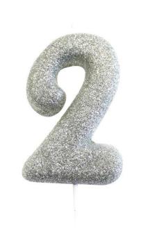 Glitter Candle nº2 - Silver