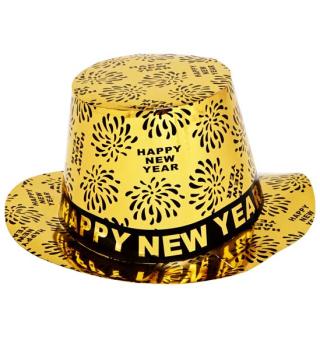 Happy New Year Top Hat - Gold Widmann