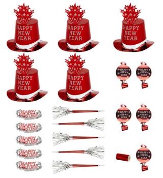 Red Happy New Year Party Kit