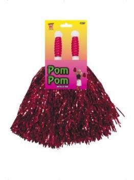 Cheerleader Pompoms - Red Smiffys