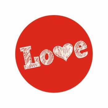 Love Hand Scribble Pin Badge - Red XiZ Party Supplies