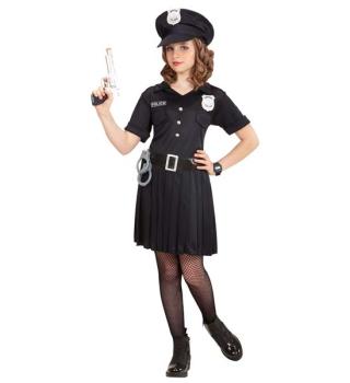 Police Girl Costume - 5-7 Years Widmann