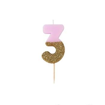 HB Glitter Candle nº3 Talking Tables