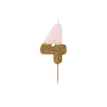 HB Glitter Candle nº4 Talking Tables