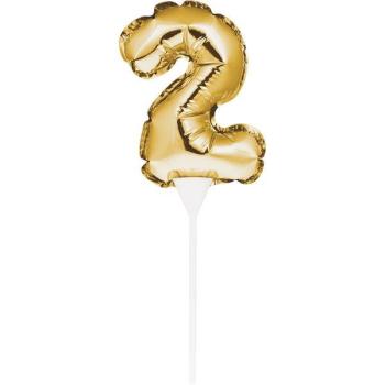 Mini Foil Balloon Cake Topper nº 2 - Gold Creative Converting