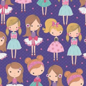 Blue Dolls Wrapping Paper Roll