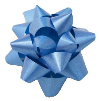 Star Bow Adhesive 13mm - Blue XiZ Party Supplies