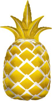 44" Gold Pineapple Foil Balloon