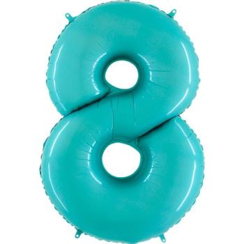 40" Foil Balloon nº 8 - Pastel Blue Grabo