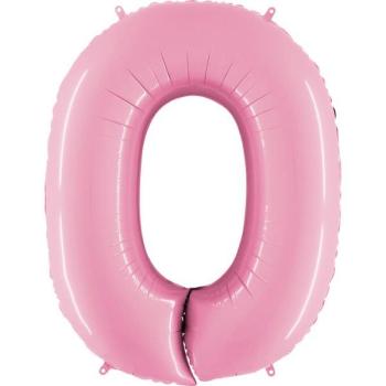 40" Foil Balloon nº 0 - Pastel Pink Grabo