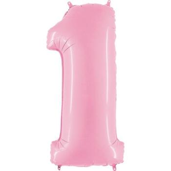 40" Foil Balloon nº 1 - Pastel Pink Grabo