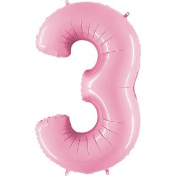 Balão Foil 40" nº 3 - Pastel Pink Grabo