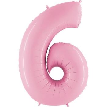 40" Foil Balloon nº 6 - Pastel Pink