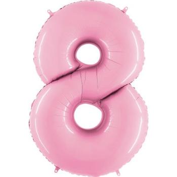 40" Foil Balloon nº 8 - Pastel Pink Grabo