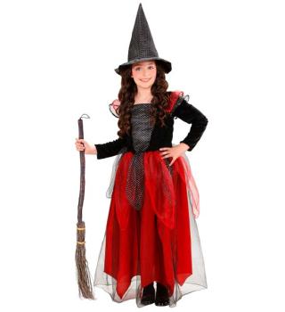 Black/Bordeaux Witch Costume - Size 11-13 Years Widmann