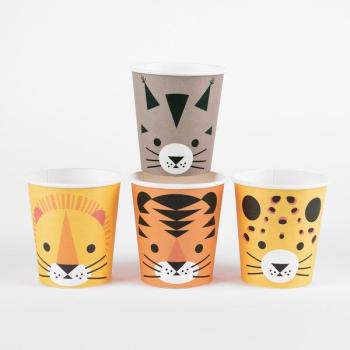 8 Mini Feline Cups