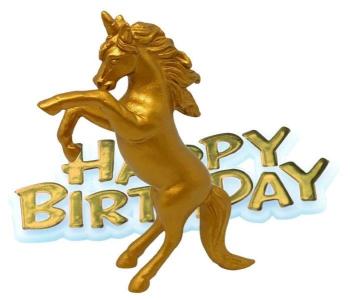 Happy Birthday Unicorn Cake Topper Anniversary House