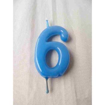 Candle 6cm nº6 - Turquoise