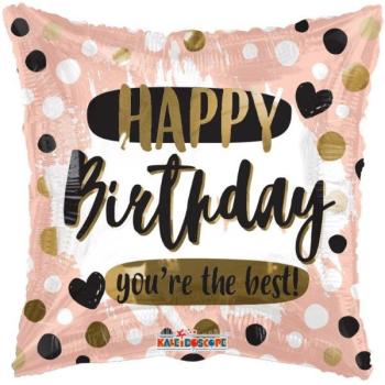 Foil Balloon 18" Happy Birthday You´re the Best Kaleidoscope